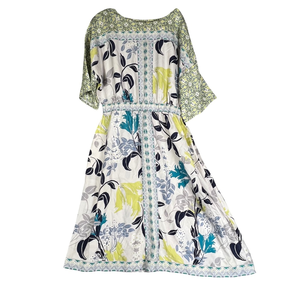 Thought Braintree Midi Dress 14 42 Tencel Lyocell Botanical Floral Vacation